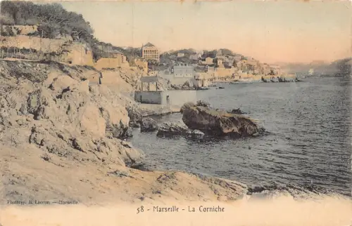 C066 Frankreich Marseille la Corniche Vintage Postkarte