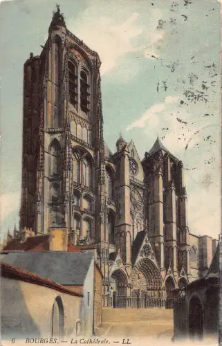 C075 Frankreich Bourges La Cathedrale 1914 alte Postkarte