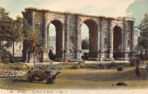 C071 Frankreich Reims La porte de Reims Vintage Postkarte
