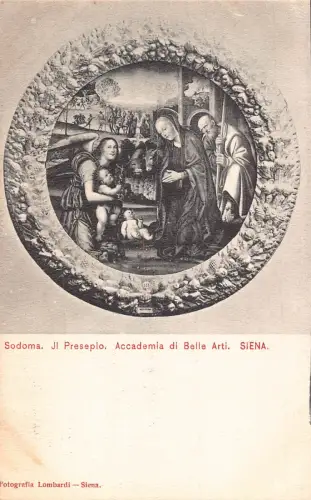 A804 Italien Siena Sodoma Presepio Accademia di Belle Arti Kunst Postkarte