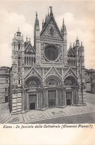 A804 Italien Siena Facciata della Cattedrale Kathedrale Vintage Postkarte