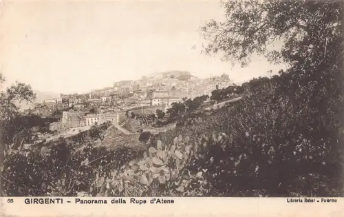 A804 Italien Girgenti Panorama della Rupe d'Atene Vintage Postkarte