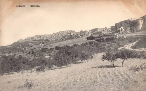 A804 Italien Girgenti Panorama Vintage Postkarte