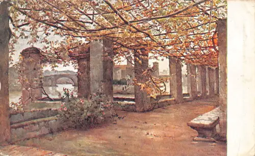 A805 Italien Pergola della terrazza dell'Ospizio S Luigi al Ponte Postkarte