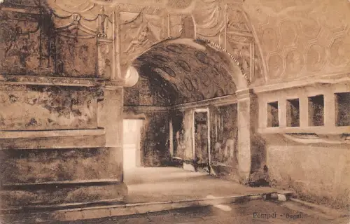 A805 Italien Pompeji Bagni Badezimmer Vintage Postkarte