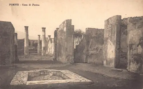 A805 Italien Pompeji Casa di Panza Vintage Postkarte