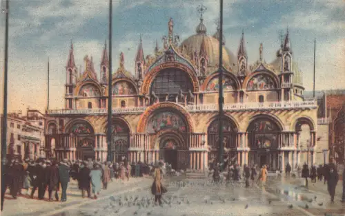 A805 Italien Venezia Venedig Chiesa di S Marco Kirche Vintage Postkarte