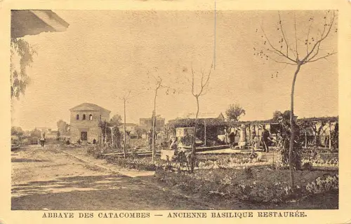 A806 Italien Abbaye des Catacombes Ancienne Basilique Restauree Vintage Postkarte