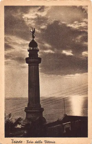 A973 Italien Triest Faro della Vittoria Leuchtturm Vintage Postkarte
