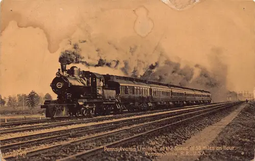 A926 Dampfzug Pennsylvania limitiert mit einer Geschwindigkeit von 53 Meilen/Stunde RR US-Postkarte