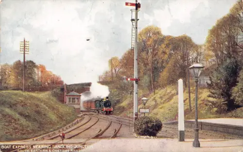 A925 Steam Train Boat Express Nearing Sandling Junction Chatham Railway Postkarte