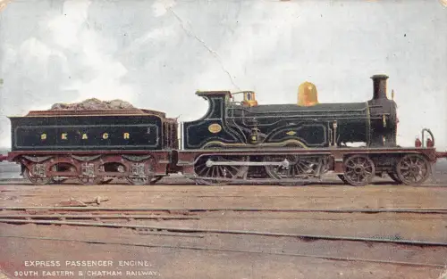 A925 Dampflokomotive Express Personenlok Chatham Railway Postkarte