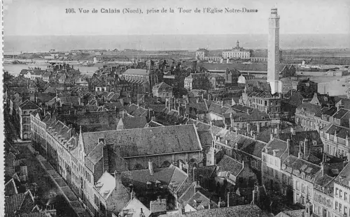 C053 Frankreich Vue de Calais prise de la Tour de l'Eglise Notre-Dame Postkarte