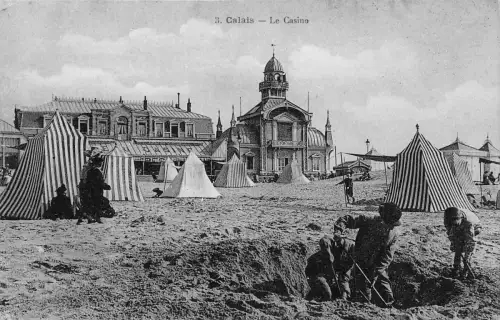 C053 Frankreich Calais Le Casino Vintage Postkarte