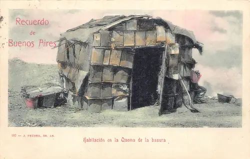 A815 Argentinien Recuerdo de Buenos Aires Habitacion en Quema de Basura Postkarte