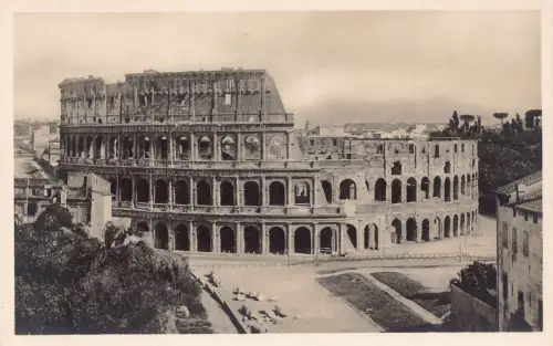 A807 Italien Rom Kolosseum Roma Colosseo RPPC Vintage Postkarte