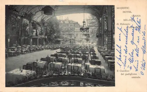 L414 Italien Milano Majestic Hotel Diana Vintage Postkarte
