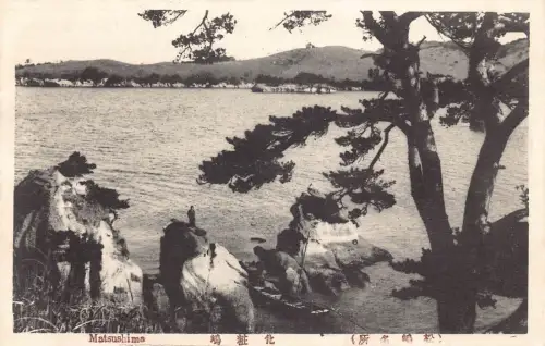 L271 Japan Matsushima Blick vom Pine Island Boot Vintage Postkarte