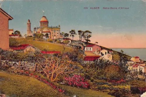 A926 Algerien Algier Notre-Dame d'Afrique 1943 Vintage Postkarte