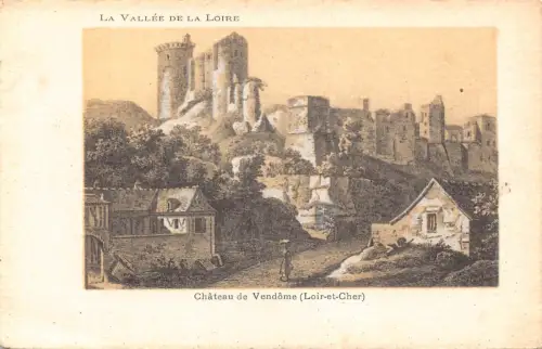 A926 Frankreich Vallee de la Loire Chateau de Vendome Loir et Cher Vintage Postkarte