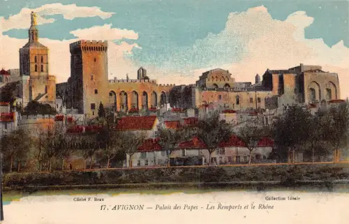 C051 Frankreich Avignon Palais des Papes Vintage Postkarte