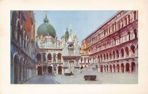 A807 Italien Venezia Venedig Palazzo Herzog Palast Vintage Postkarte