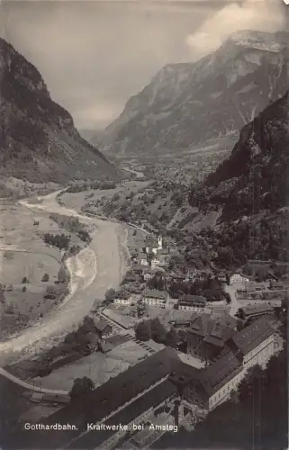 A191 Schweiz Gotthardbahn Kraftwerke Bei Amsteg Vintage Postkarte
