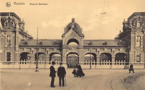 L047 Frankreich Hospiz Barbieux Roubaix Vintage Postkarte