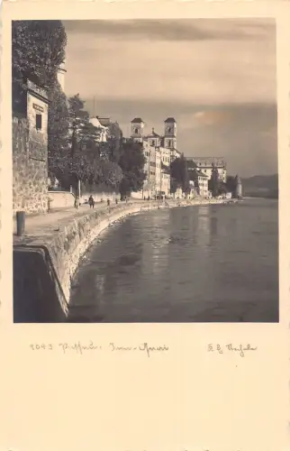 A191 Deutschland Passau eine Innpromenade Vintage Postkarte