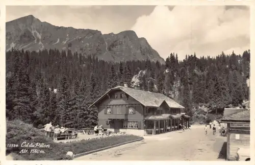 A961 Schweiz Col du Pillon Hut Restaurant RPPC Vintage Postkarte