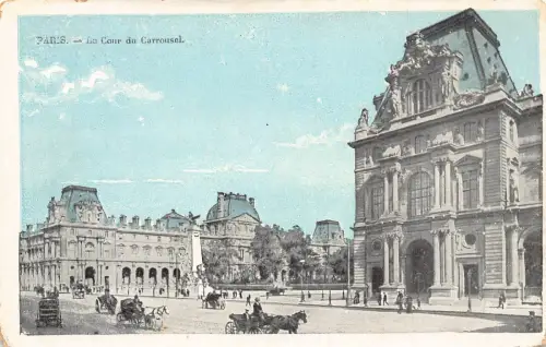 A816 Frankreich Paris Cour du Carrousel Vintage Postkarte