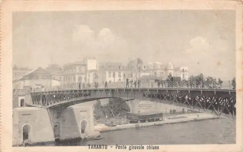 A807 Italien Taranto Ponte Girevole Klausenbrücke Vintage Postkarte