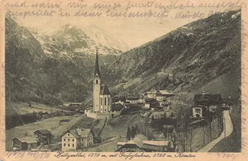 A808 Österreich 1925 Heiligenblut Grofsglockner Kärnten Kirche Vintage Postkarte