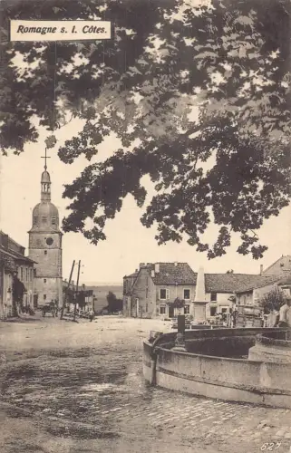 A191 Frankreich Romagne sl Cotes Brunnenplatz 1916 Feldpostkarte 1. Weltkrieg