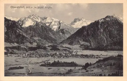 L123 Deutschland 1917 Oberstdorf im Bayer Allgäuer Gebirge Vintage Postkarte