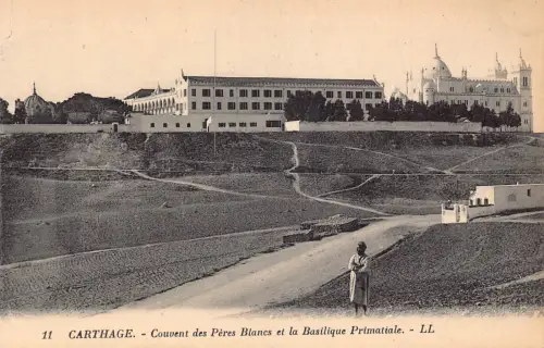 A929 Tunesien Karthago Kloster des Peres Blancs et Basilique Primatiale Postkarte