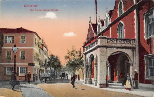 A932 Gibraltar The Government House Vintage Postkarte