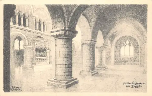 A951 England Kunst von Ernest Coffin St Bartholomear Great Appeal Barts, Postkarte