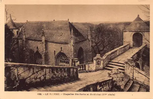 A817 Frankreich La Fouet Chapelles Ste Barbe et St Michel Kapelle Vintage Postkarte
