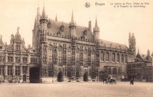 C054 Belgien Brügge La Justice de Paix Chapelle du Saint-Sang Vintage Postkarte