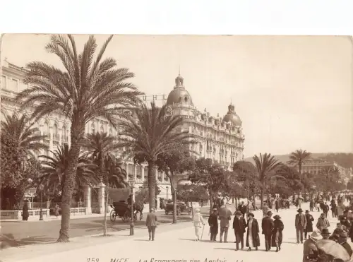 C070 Frankreich Schöne La Promenade des Anglais 1927 alte Postkarte