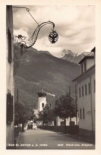 A808 Österreich Aus St Anton Risch-Lau Bregenz RPPC Vintage Postkarte