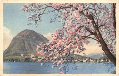 A810 Schweiz Frühling in Lugano Vintage Postkarte