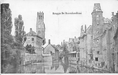 C055 Belgien Brügge de Rozenhoedkaai Vintage Postkarte