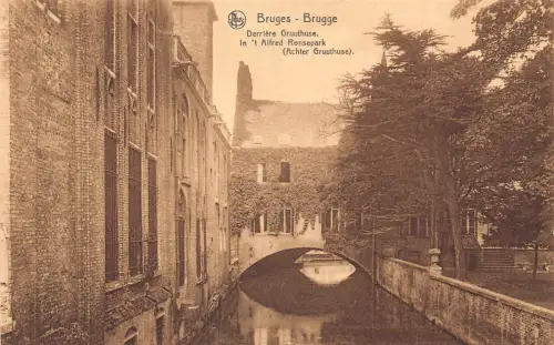 C054 Belgien Brügge Alfred Ronsepark Vintage Postkarte