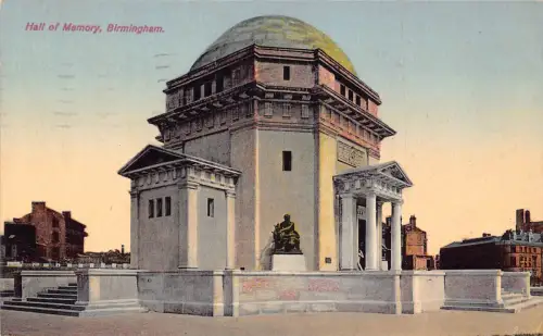 A948 England 1929 Hall of Memory Birmingham Vintage Postkarte