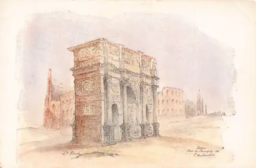 A935 Italien Rom Roma Triumphbogen Konstantin Litho Postkarte