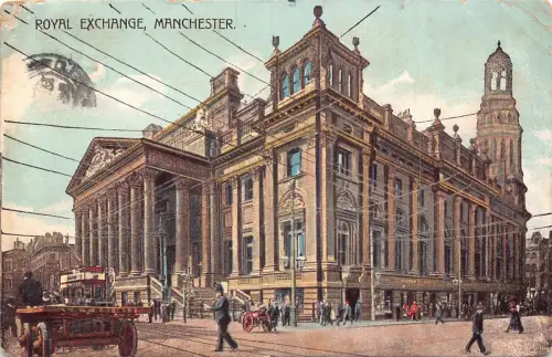 A948 England 1906 Royal Exchange Manchester Vintage Postkarte