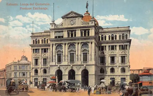 A813 Kuba Havanna Habana produzieren Tauschwagen Vintage Postkarte