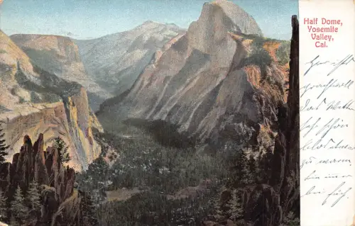 A193 USA 1914 Half Dome Yosemite Valley Kalifornien Vintage Postkarte